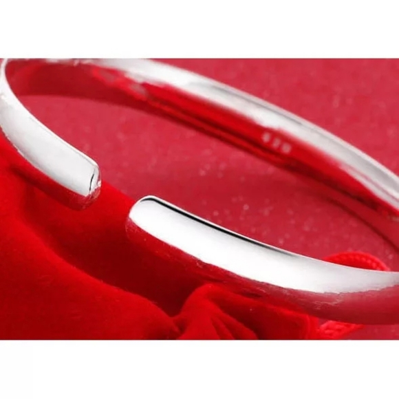 NEW Large Classic 925 Sterling Silver Cuff | Open Adjustable Size - Picture 7 of 11